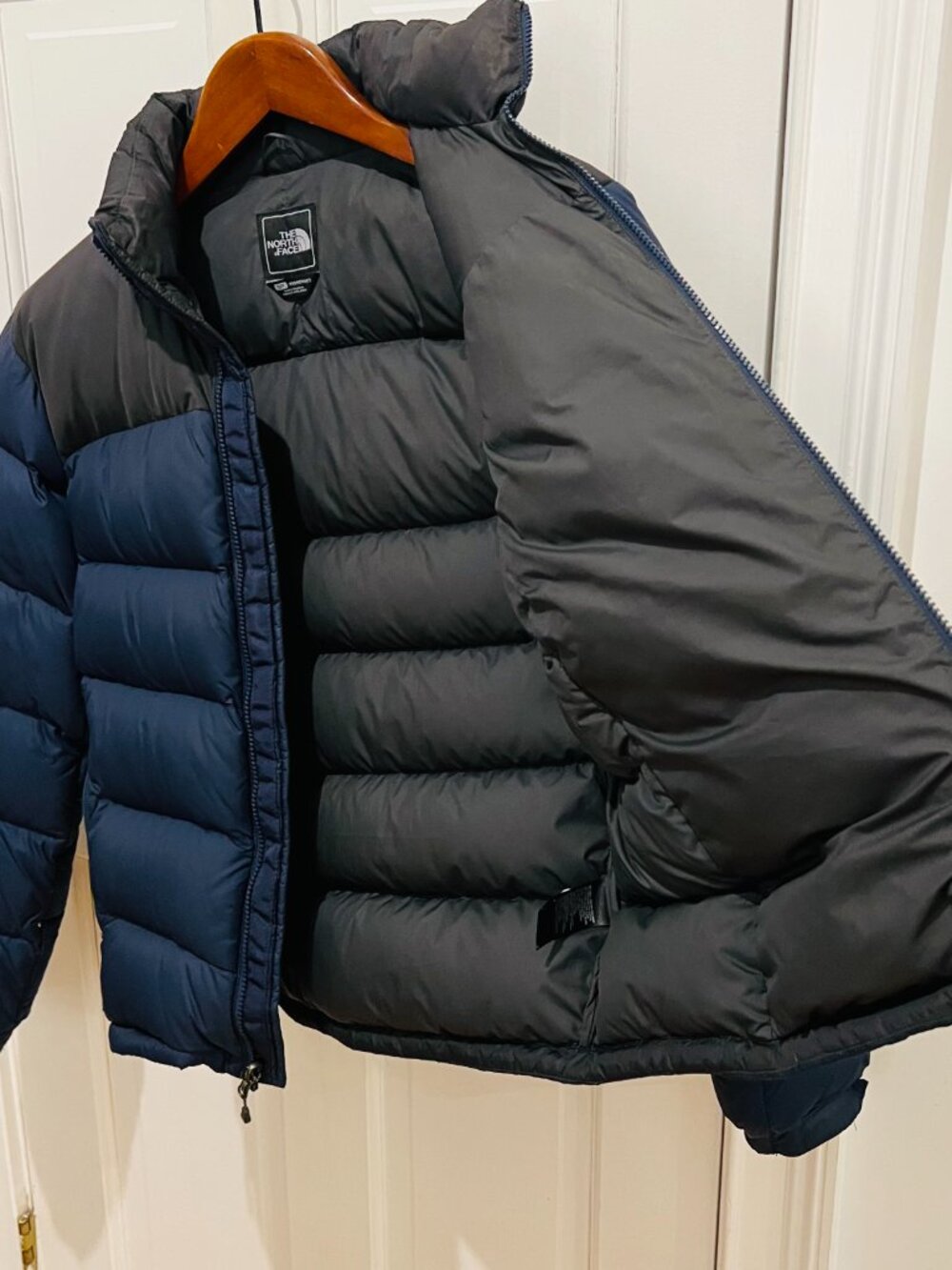 The North Face Small Mens Retro Nuptse 700 Down Winter Puffer Jacket Black Coat - Picture 16 of 16